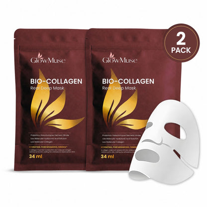 GlowMuse Bio-Collagen Real Deep Face Mask – Hydrating & Firming Sheet Mask