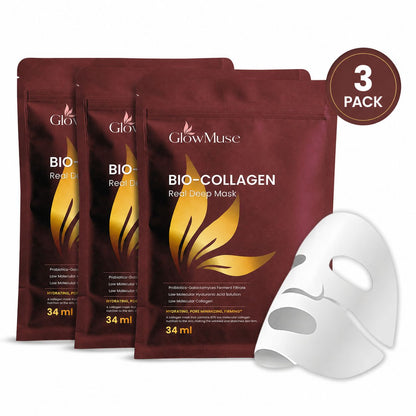 GlowMuse Bio-Collagen Real Deep Face Mask – Hydrating & Firming Sheet Mask