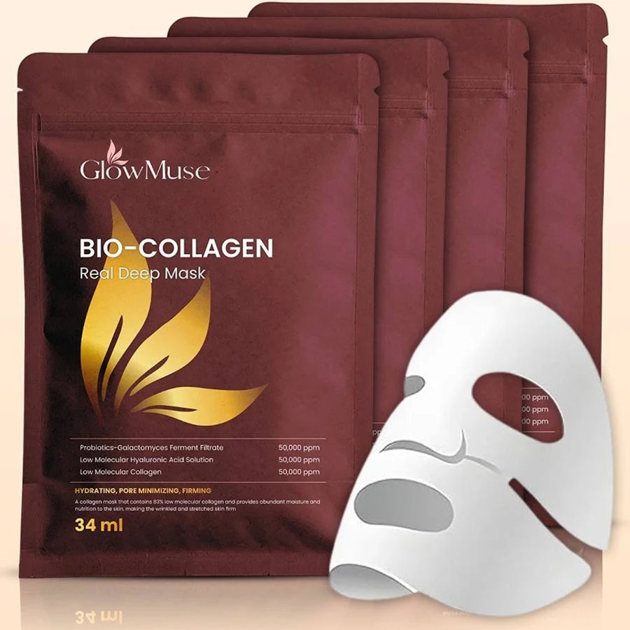 GlowMuse Bio-Collagen Real Deep Face Mask – Hydrating & Firming Sheet Mask