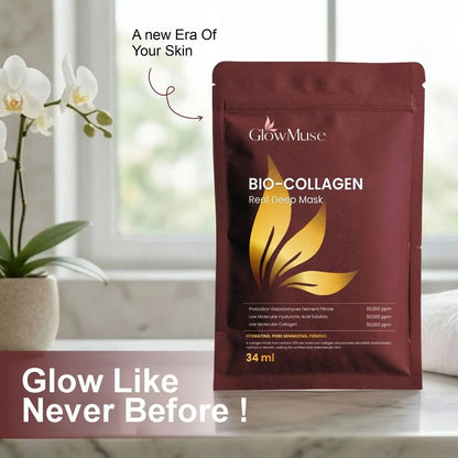 GlowMuse Bio-Collagen Real Deep Face Mask – Hydrating & Firming Sheet Mask